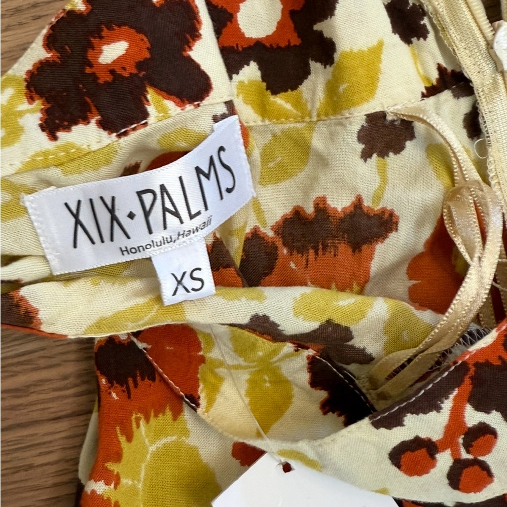 Floral muted yellow Maxi skirt - Picture 3 of 6